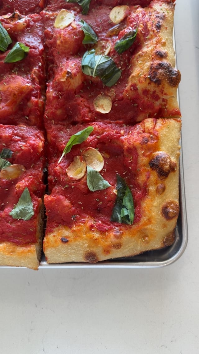 Tomato Focaccia Pizza.