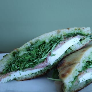 Prosciutto Mozzarella Arugula Sandwich