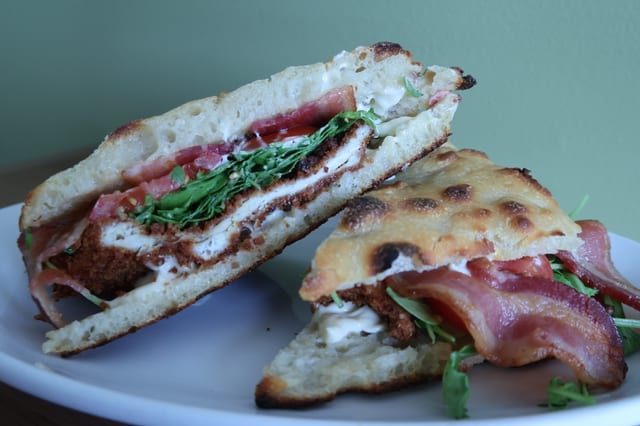 Chicken Cutlet BLT Sandwich.