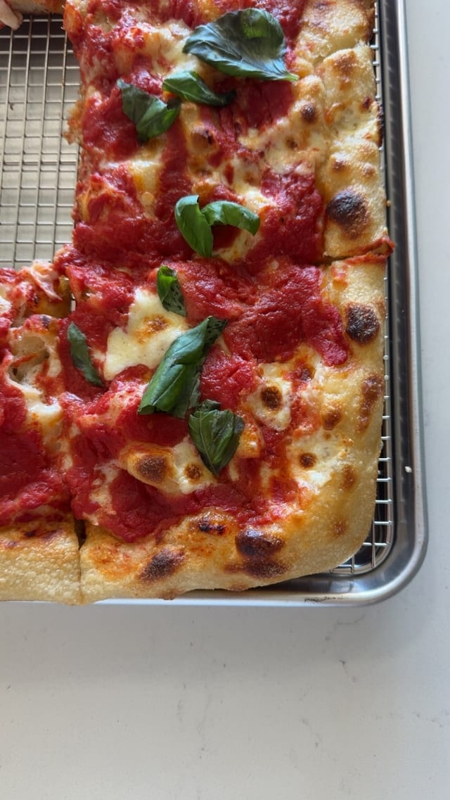 Margherita Focaccia Pizza.