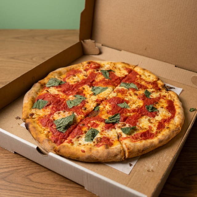 Large Margherita with Large Cheese Free.